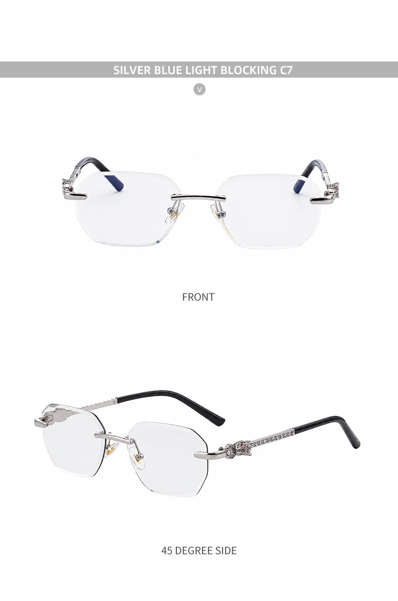 Fashion Rimless UV400 Protection Shades Sun Glasses Sunglasses