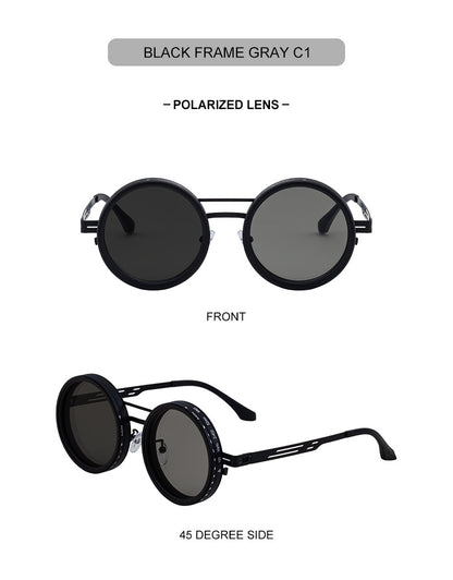 Round Adjustable ND Polarized Fishing UV400 Sunglasses