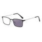 Rectangle Metal Spring Hinge Photochromic Anti Blue Light UV400 Sunglasses