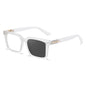 Square Photochromic Spring Hinge Anti Blue Light UV400 Protection Sunglasses