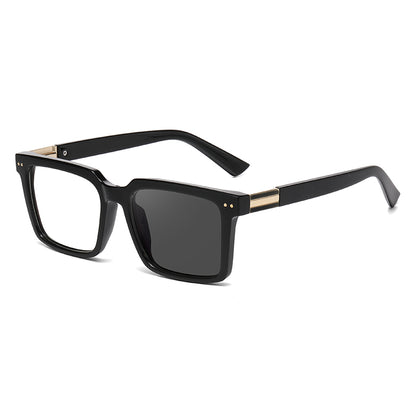 Square Photochromic Spring Hinge Anti Blue Light UV400 Protection Sunglasses