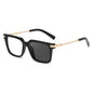 Square Spring Hinge Photochromic Blue Light Blocking UV400 Sunglasses