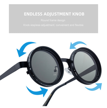 Round Adjustable ND Polarized UV400 Shades  Sunglasses