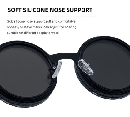 Round Adjustable ND Polarized UV400 Shades  Sunglasses