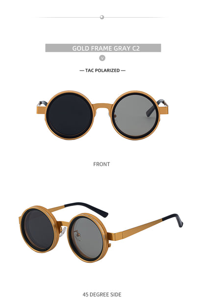 Round Adjustable ND Polarized UV400 Shades  Sunglasses