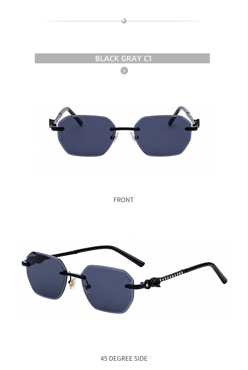 Fashion Rimless UV400 Protection Shades Sun Glasses Sunglasses