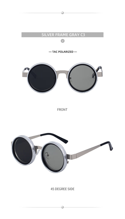 Round Adjustable ND Polarized UV400 Shades  Sunglasses