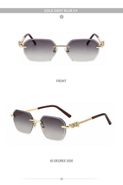 Fashion Rimless UV400 Protection Shades Sun Glasses Sunglasses