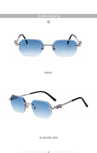 Fashion Rimless UV400 Protection Shades Sun Glasses Sunglasses