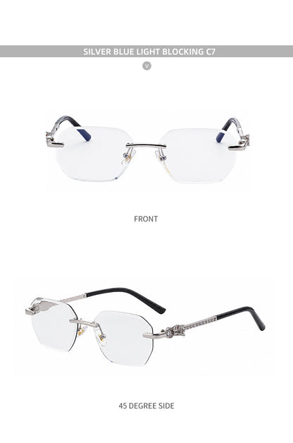 Fashion Rimless UV400 Protection Shades Sun Glasses Sunglasses