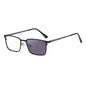 Rectangle Metal Spring Hinge Photochromic Anti Blue Light UV400 Sunglasses