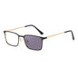 Rectangle Metal Spring Hinge Photochromic Anti Blue Light UV400 Sunglasses