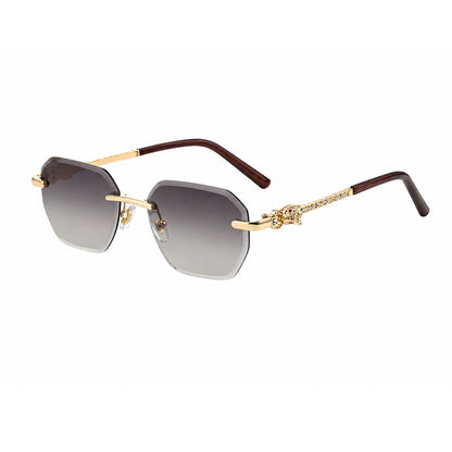 Fashion Rimless UV400 Protection Shades Sun Glasses Sunglasses