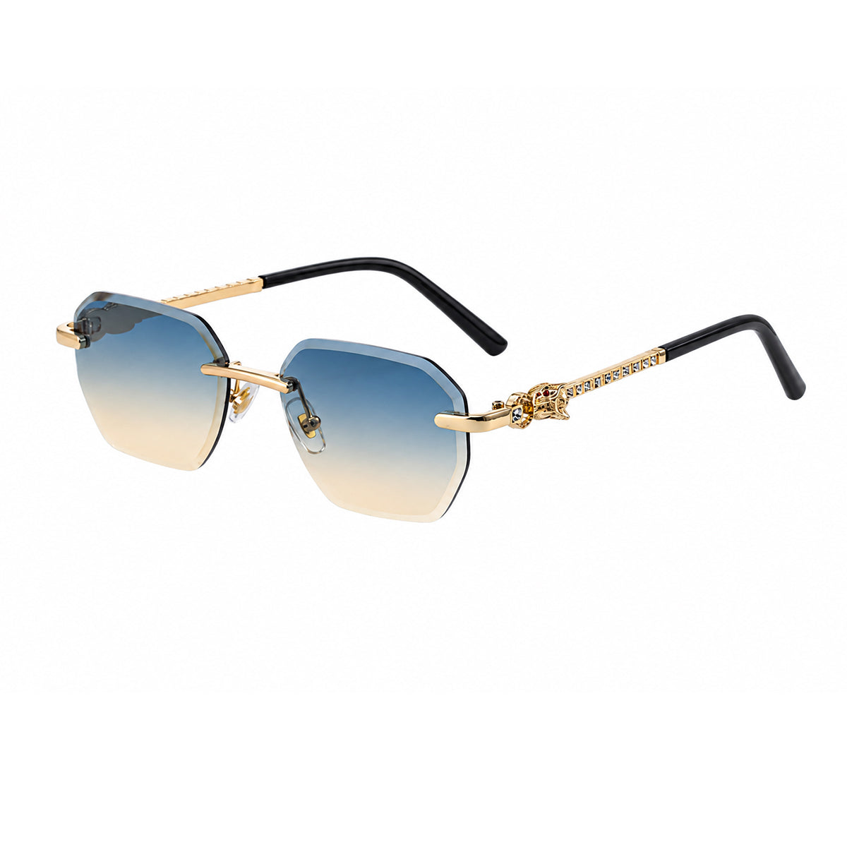 Fashion Rimless UV400 Protection Shades Sun Glasses Sunglasses